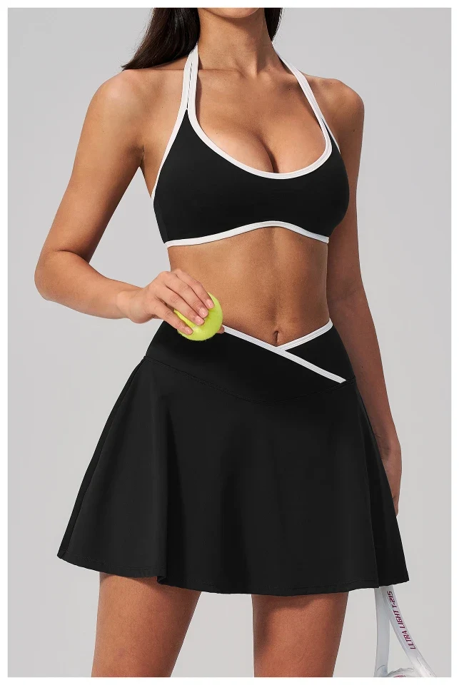 SPARK Color-blocked Halter Yoga Fitness Bra ZC2134