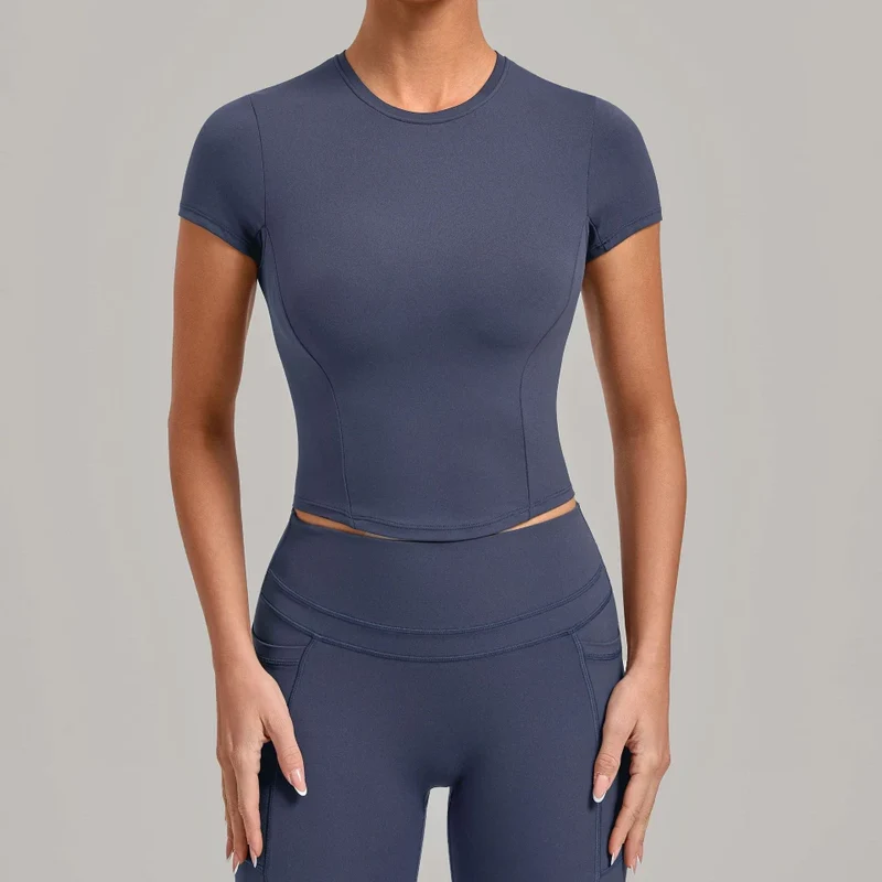 SPARK Women's Summer Fitted Short-Sleeve Yoga T-Shirt QS1369