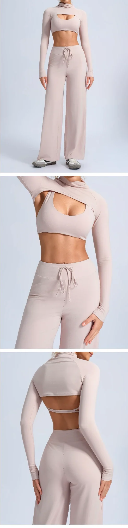 SPARK Women's Summer Hollow Out Yoga Cropped Smock Top CY3515