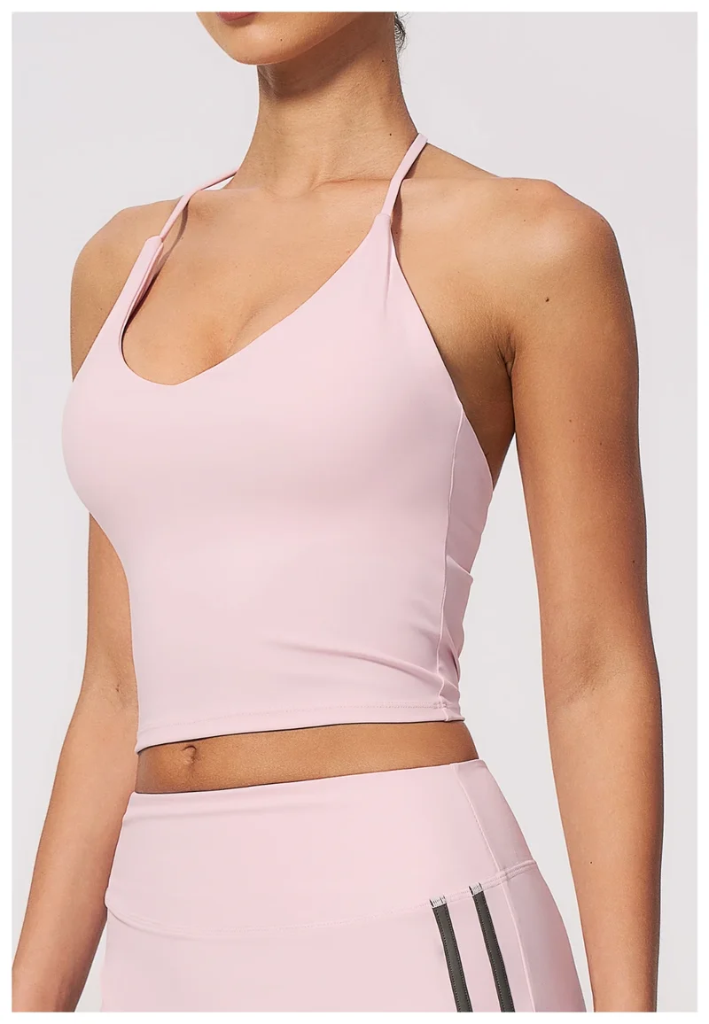 SPARK Women's Halter-Neck I-shaped Back Yoga Fitness Tank Top ZC3588