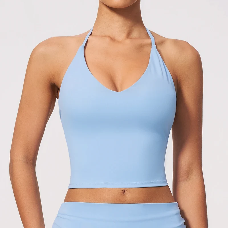SPARK Women's Halter-Neck I-shaped Back Yoga Fitness Tank Top ZC3588