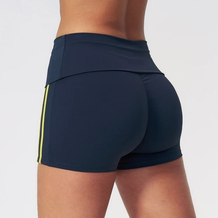 SPARK Women's Contrast Color Foldable Shorts For Women ZC3588