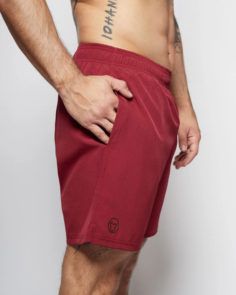 Apes Basics Light Woven shorts - Burgundy