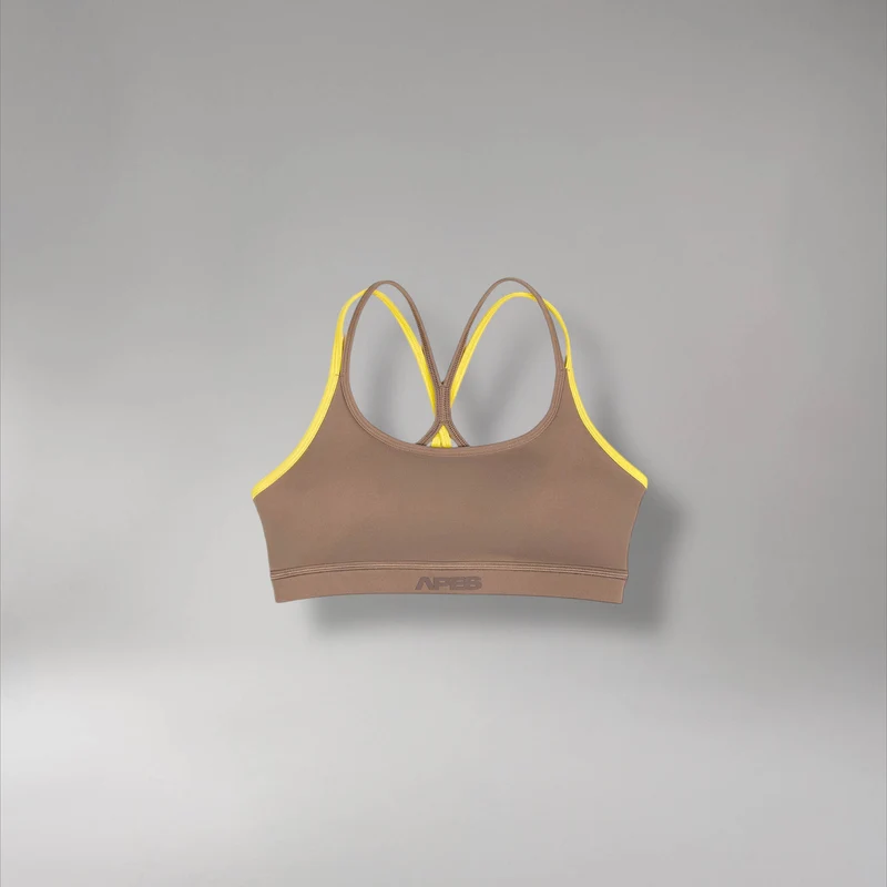 Apes Essentials Laces Bra Taupe/Yellow