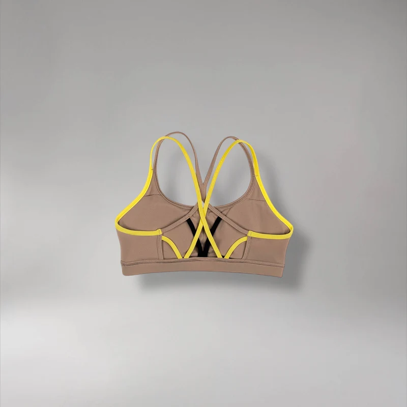 Apes Essentials Laces Bra Taupe/Yellow