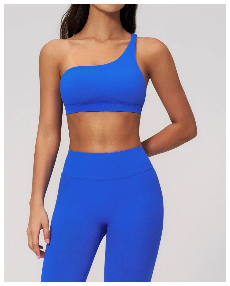 SPARK Spring New One Shoulder Pretty-Back Yoga Bra ZC7790