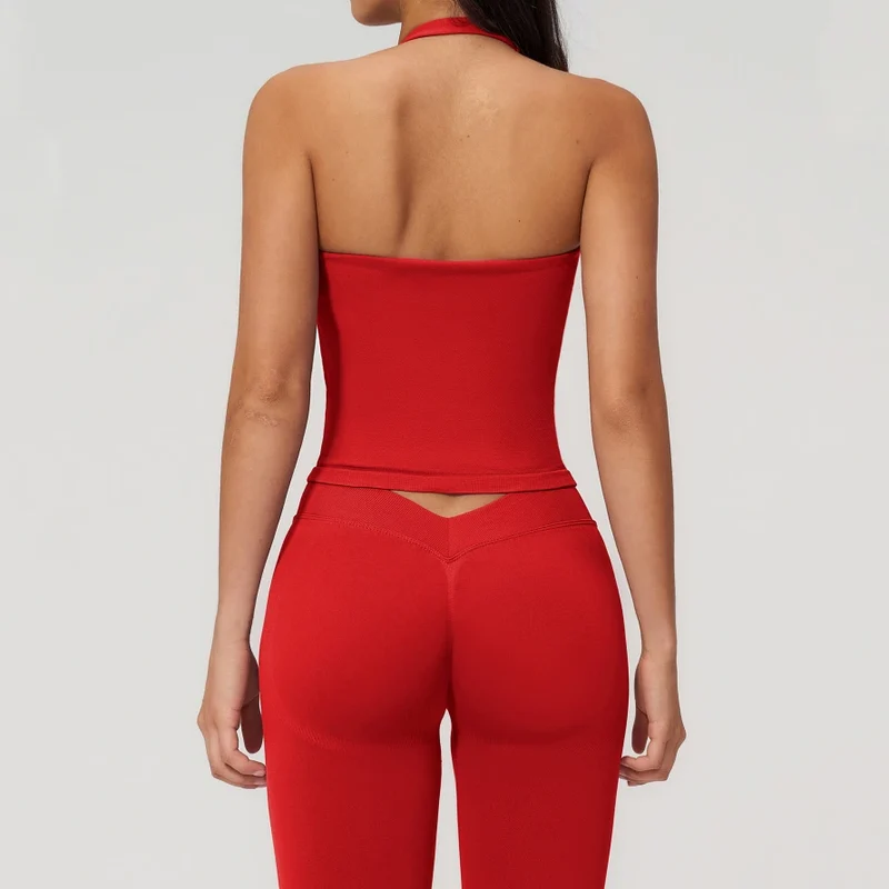 SPARK Seamless New Halter-Neck Yoga Tank Top ZC7790