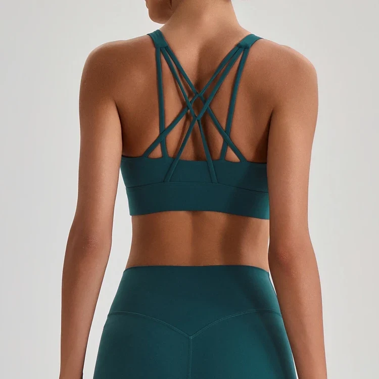 SPARK Women’s Crisscross Back Breathable Yoga Bra LQ4135