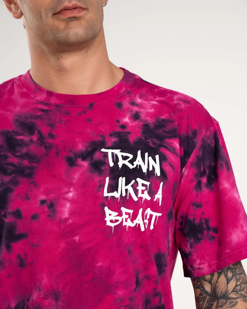 T-shirt Oversize Apes Lab. Tie Dye Pink