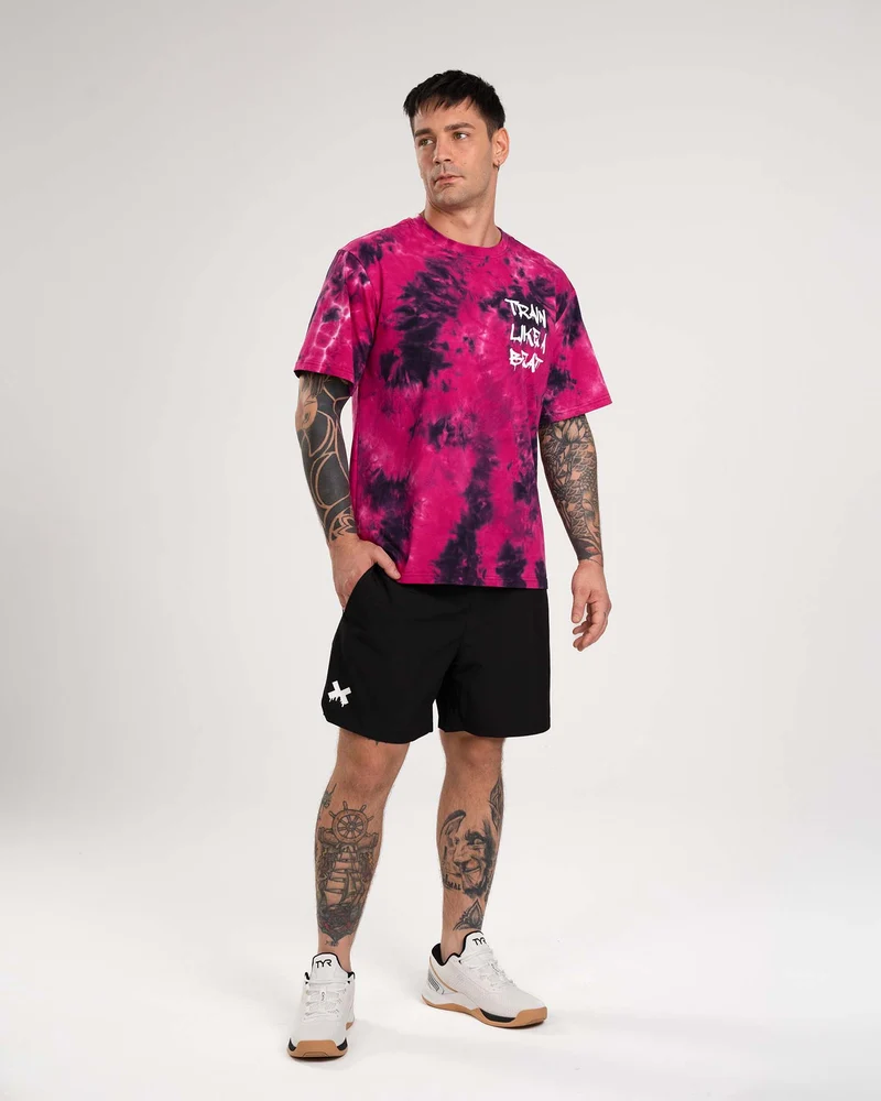 T-shirt Oversize Apes Lab. Tie Dye Pink