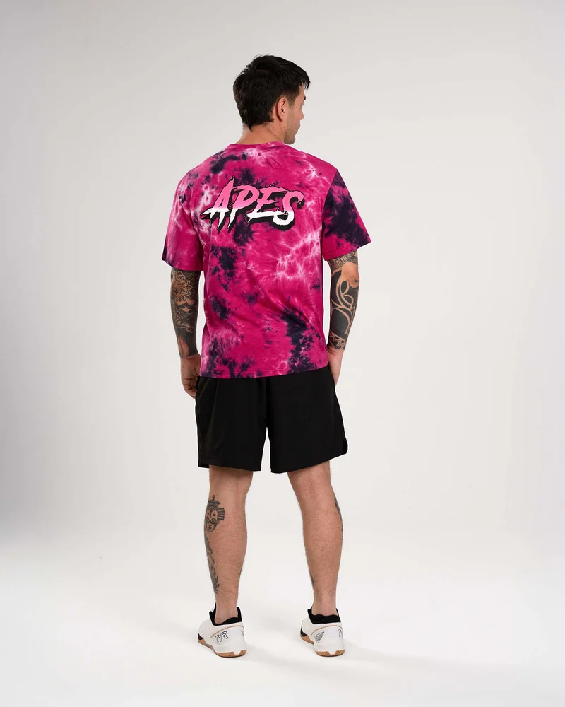 T-shirt Oversize Apes Lab. Tie Dye Pink