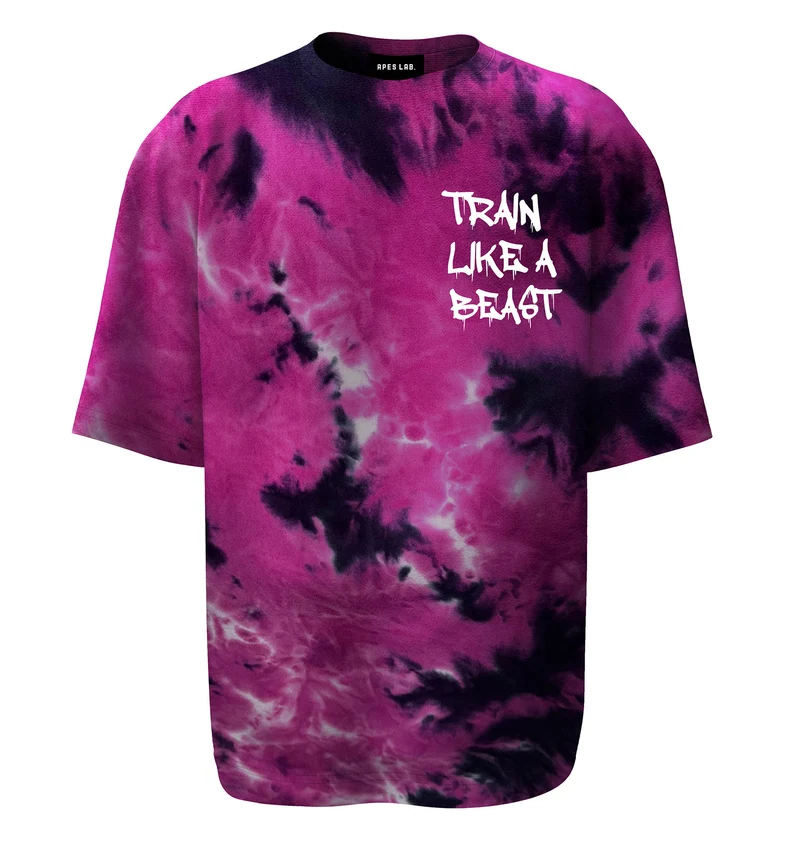 T-shirt Oversize Apes Lab. Tie Dye Pink