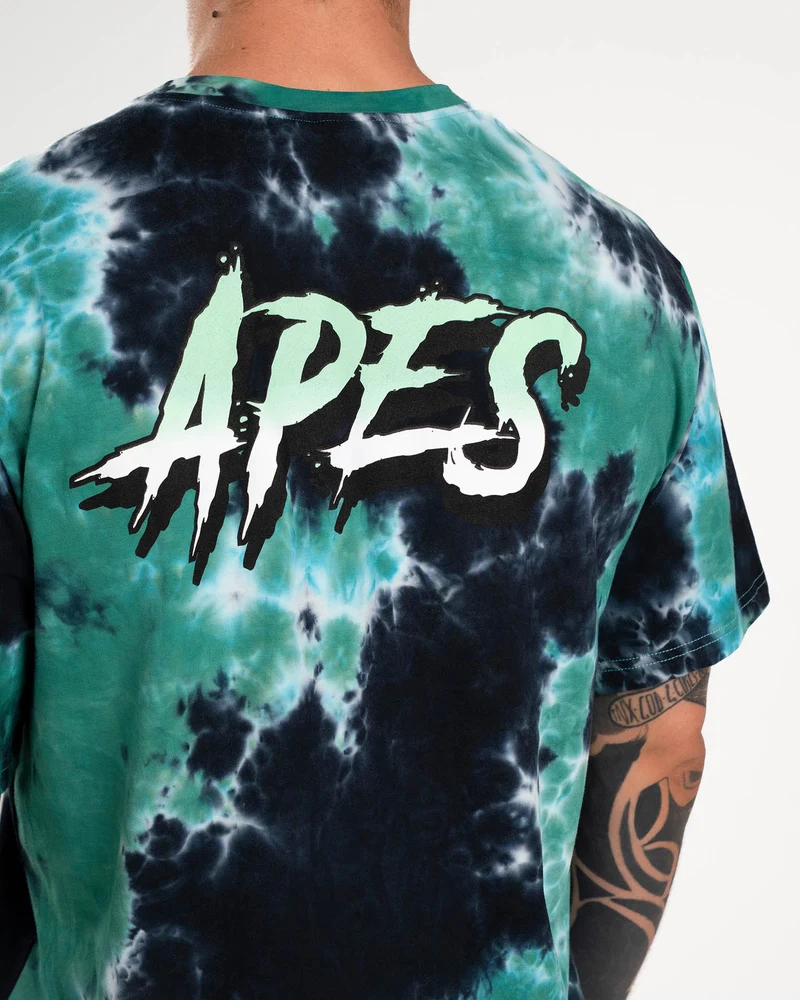 T-shirt Oversize Apes Lab. Tie Dye Green