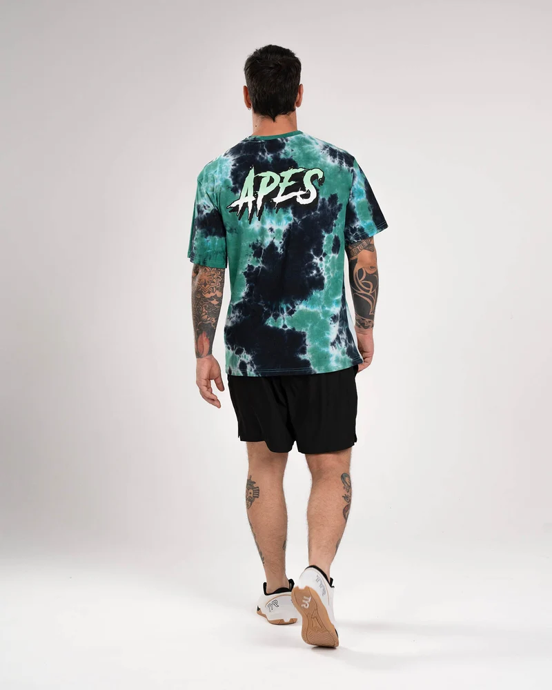 T-shirt Oversize Apes Lab. Tie Dye Green