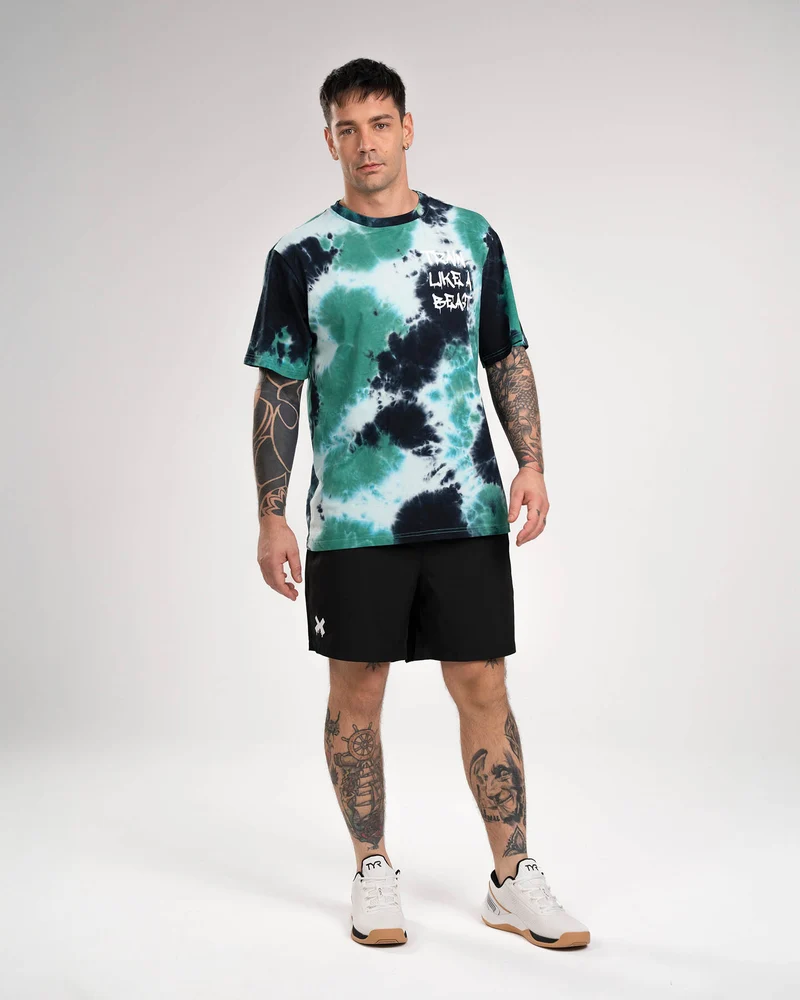 T-shirt Oversize Apes Lab. Tie Dye Green