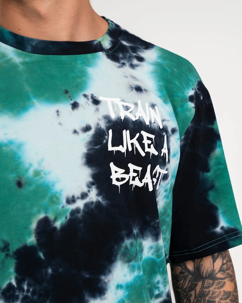 T-shirt Oversize Apes Lab. Tie Dye Green