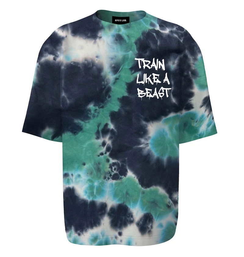 T-shirt Oversize Apes Lab. Tie Dye Green