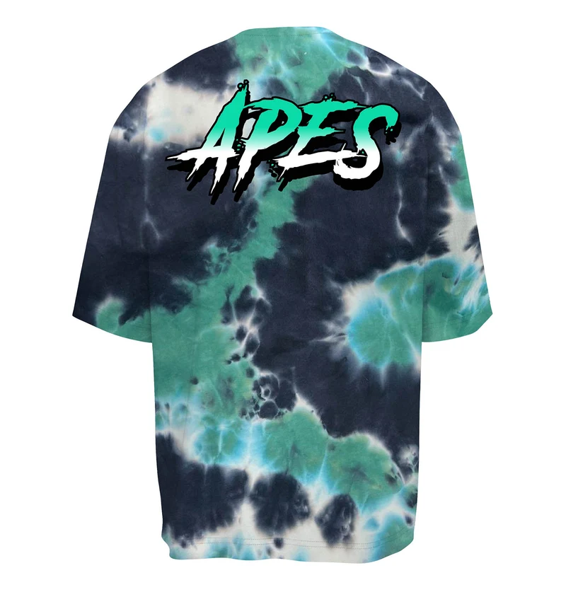 T-shirt Oversize Apes Lab. Tie Dye Green