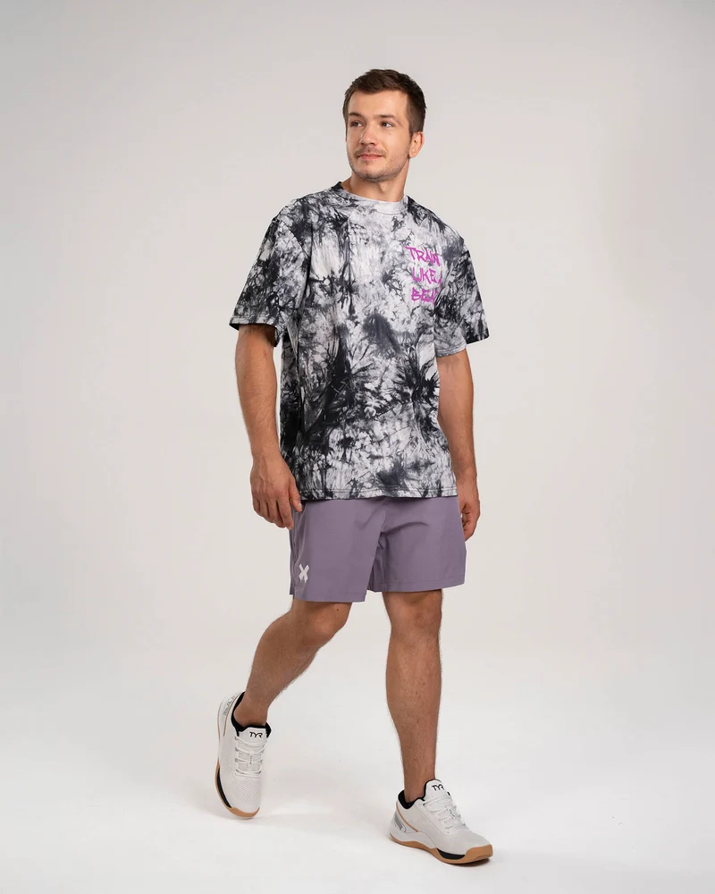 T-shirt Oversize Apes Lab. Tie Dye Black/White
