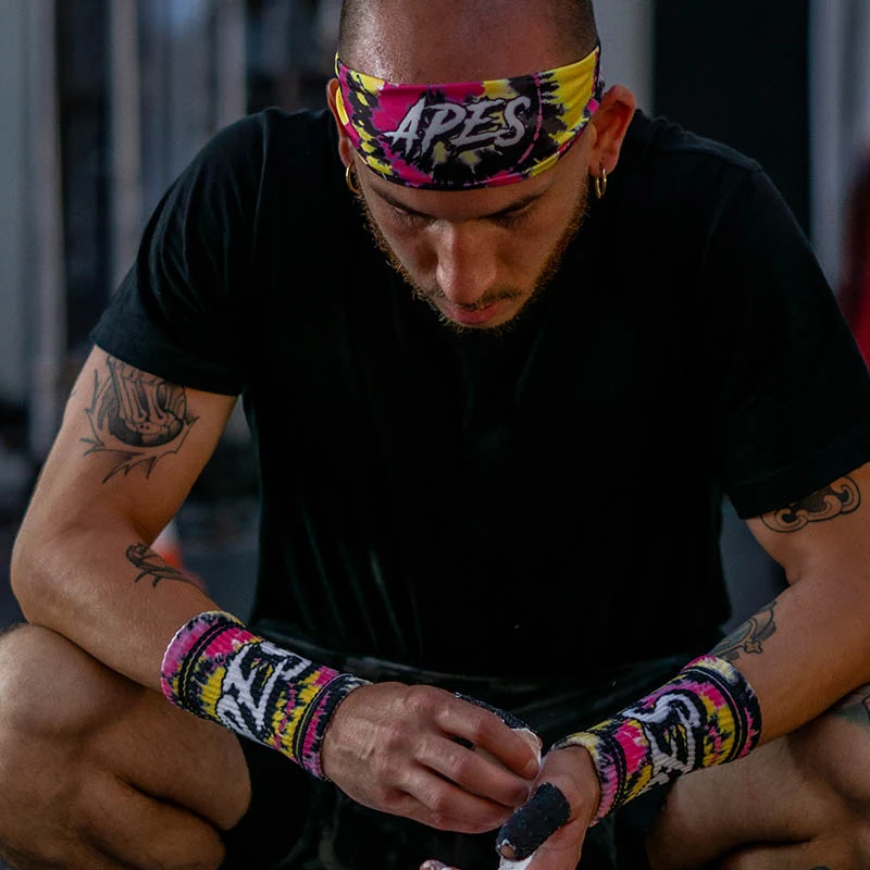 Apes Lab. Headband Tie Dye Yellow/Pink