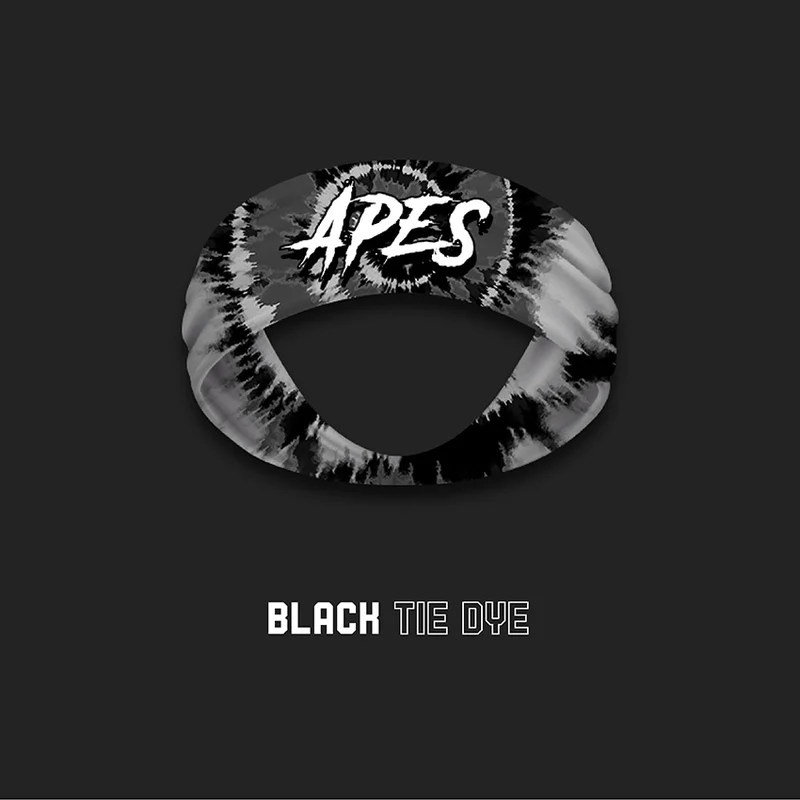 Apes Lab. Headband Tie Dye Black