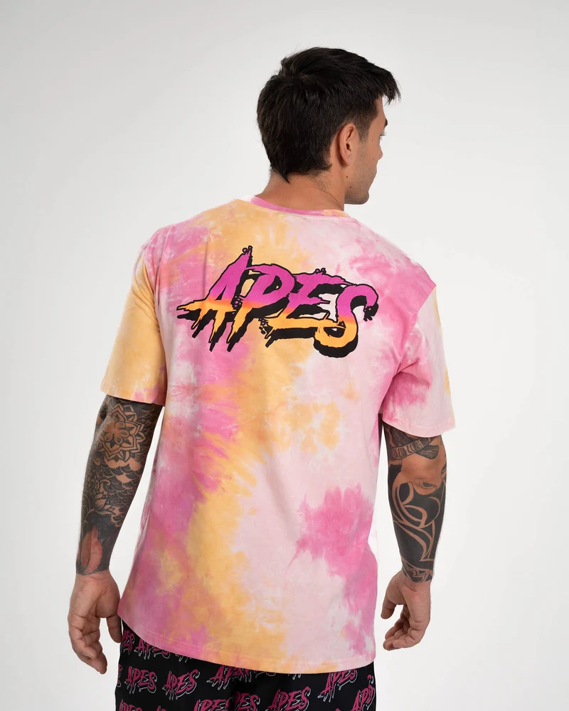 T-shirt Oversize Apes Lab. Tie Dye Tropical