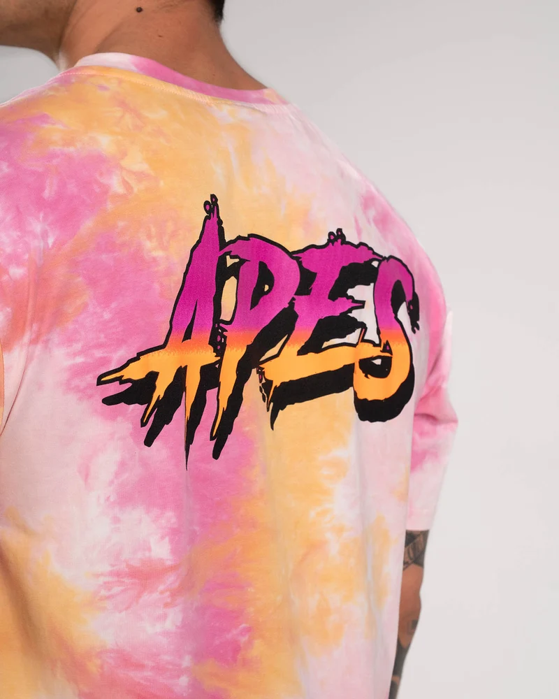 T-shirt Oversize Apes Lab. Tie Dye Tropical