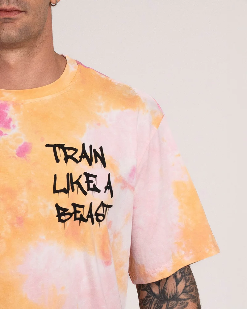 T-shirt Oversize Apes Lab. Tie Dye Tropical