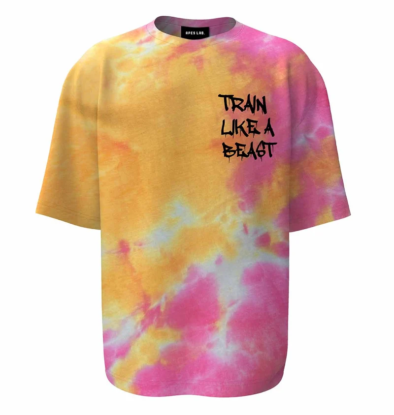 T-shirt Oversize Apes Lab. Tie Dye Tropical