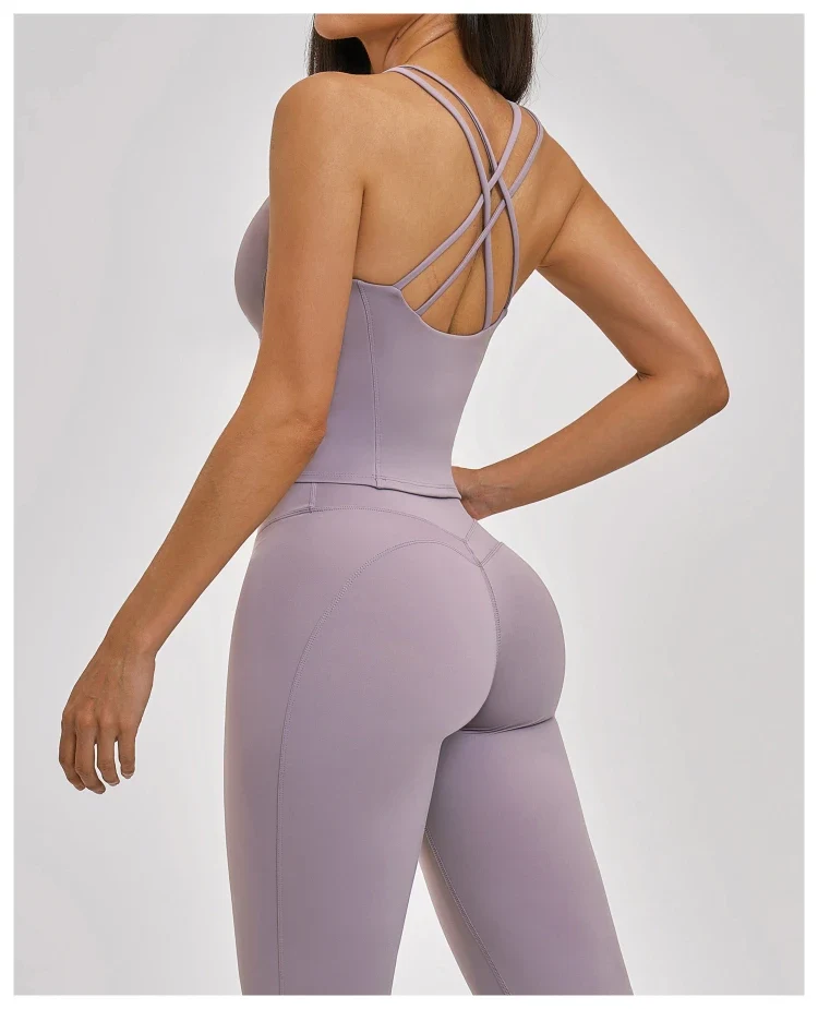 SPARK Women's Criss-Cross Back Yoga Sports Tank Top ZC2546