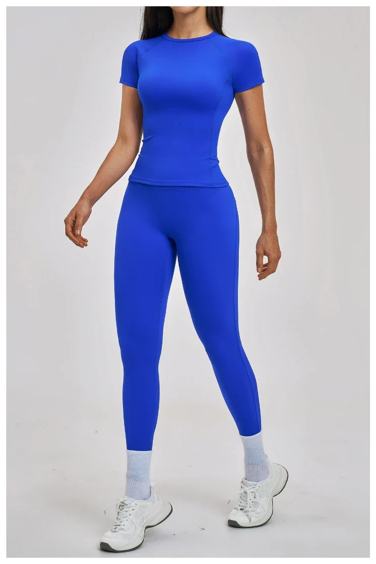 SPARK Normal Crew Neck Slim Yoga Short Sleeve Top ZC2546
