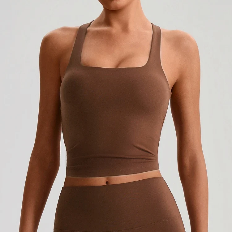 SPARK Women’s Square Neck Racerback Yoga Fitness Tank Top LQ2208
