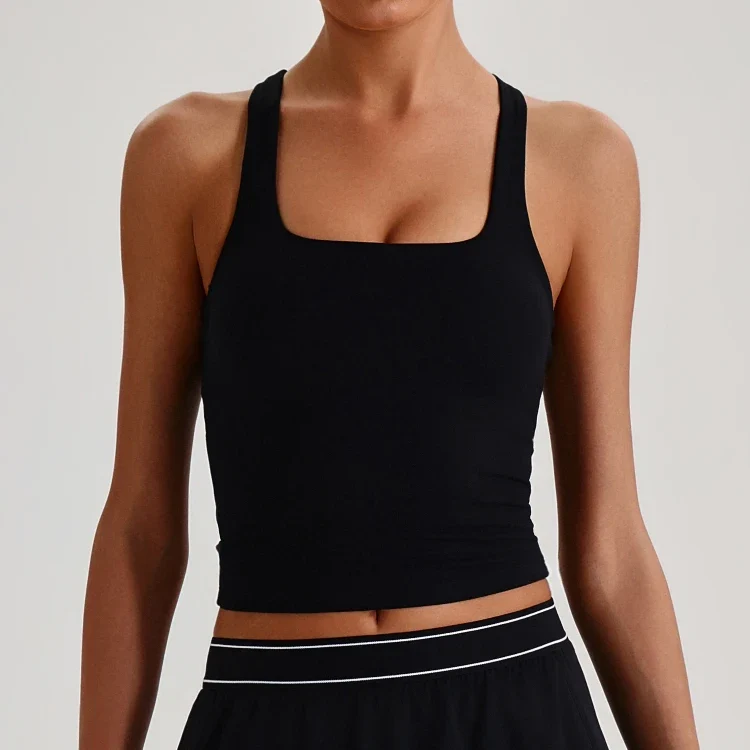 SPARK Women’s Square Neck Racerback Yoga Fitness Tank Top LQ2208