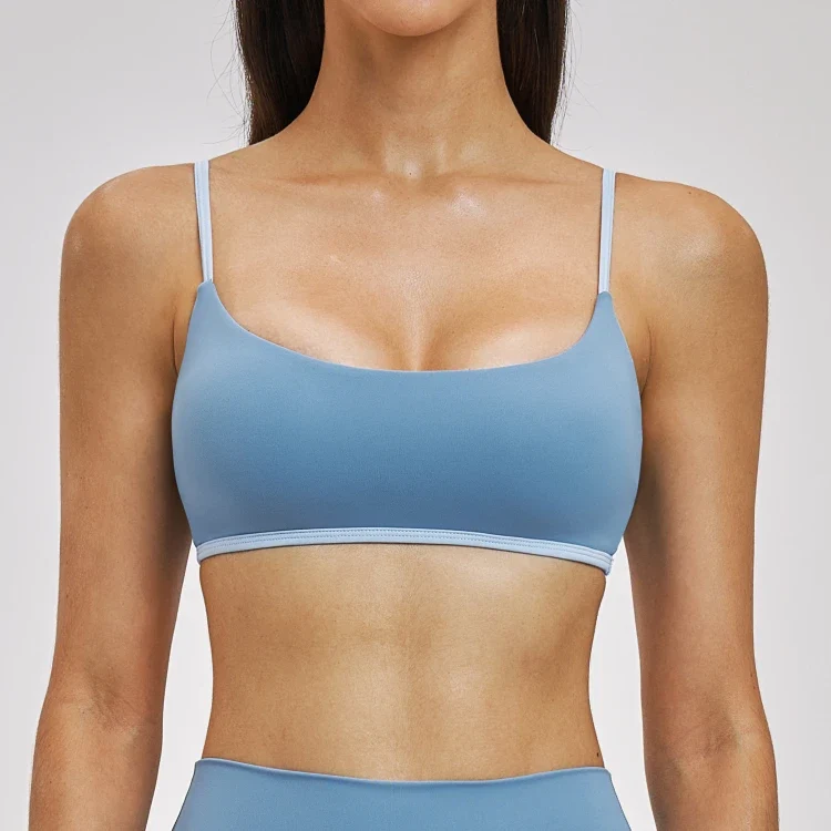 SPARK Women's Color Block Spaghetti Strap Yoga Bra ZC6116