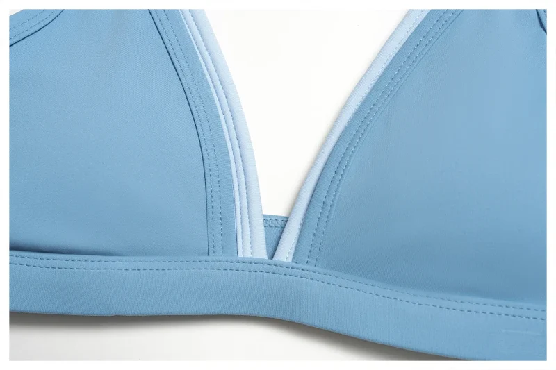 SPARK Women's Double-layer Fake Two-piece Color-Blocking Yoga Bra ZC6116