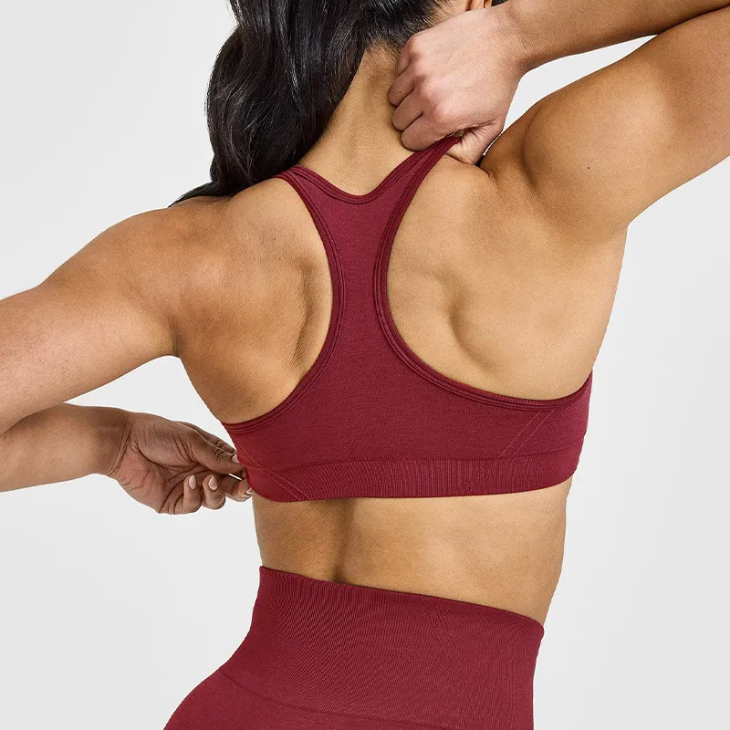 SPARK Seamless Women's V Neck Racerback Fitness Bra RX6017