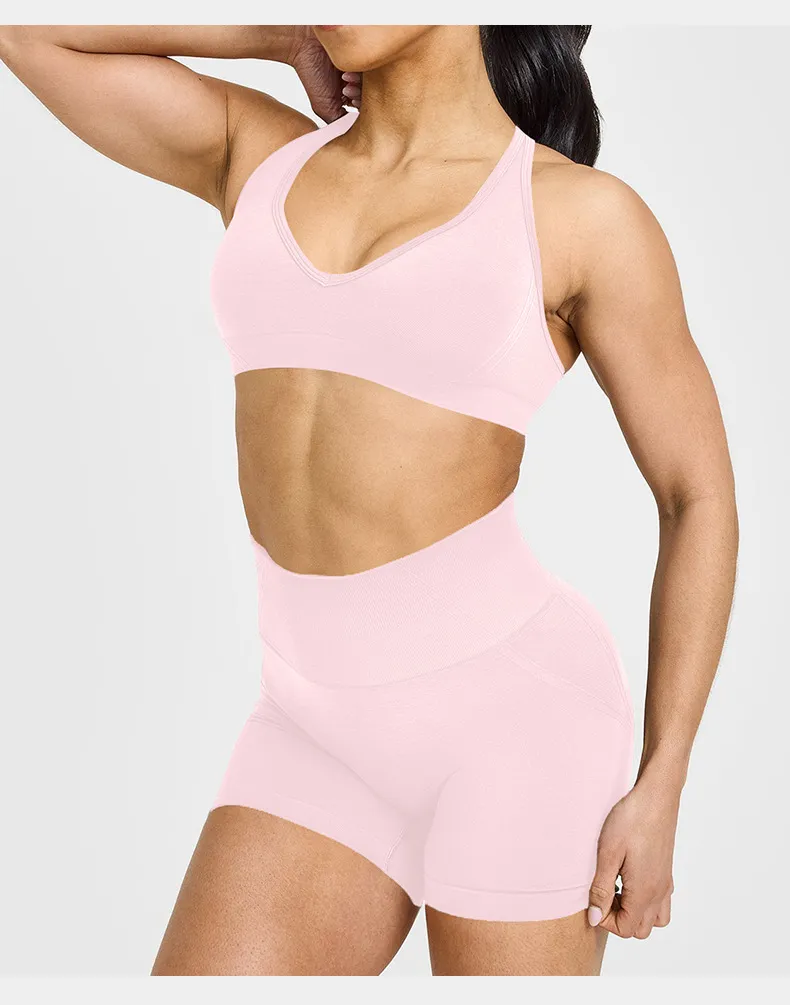 SPARK Seamless High Waist Hip Lift Yoga Cycling Shorts RX6017