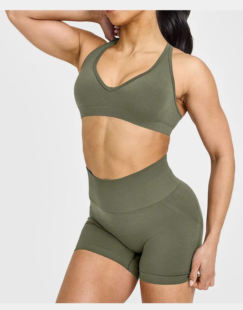 SPARK Seamless High Waist Hip Lift Yoga Cycling Shorts RX6017