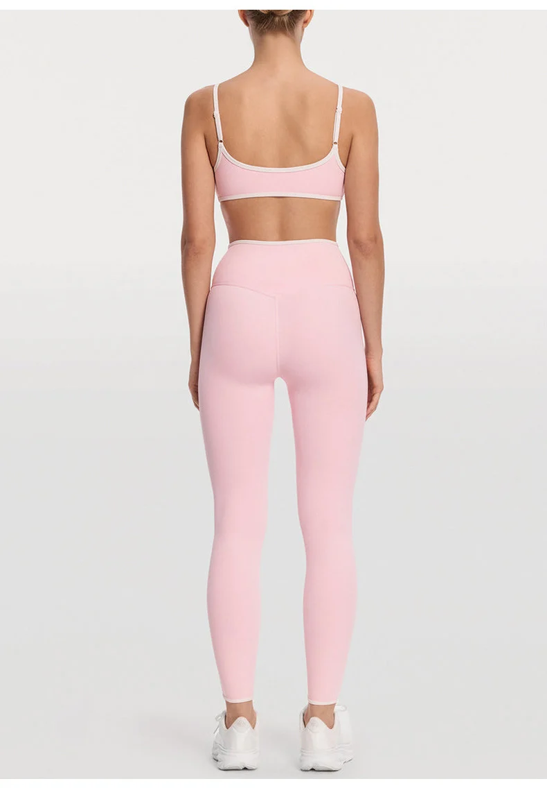 SPARK Contrast Color Spaghetti Straps Fitness Sports Bra RX6008