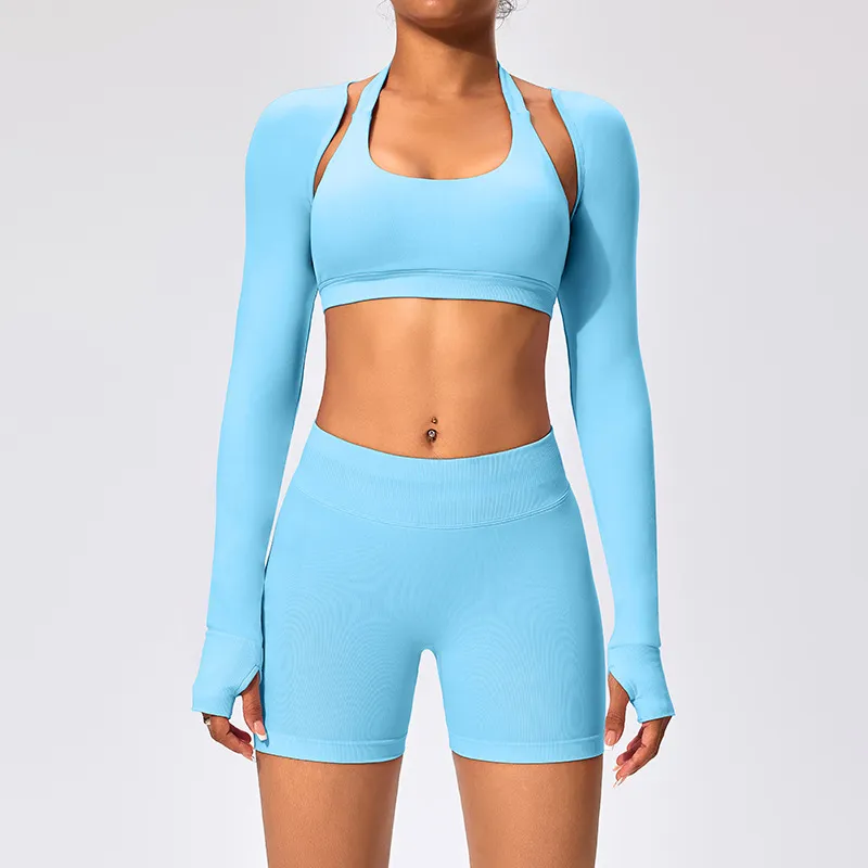 SPARK Women's Thin Smock with Open Back Fitness Cropped Top RX2376