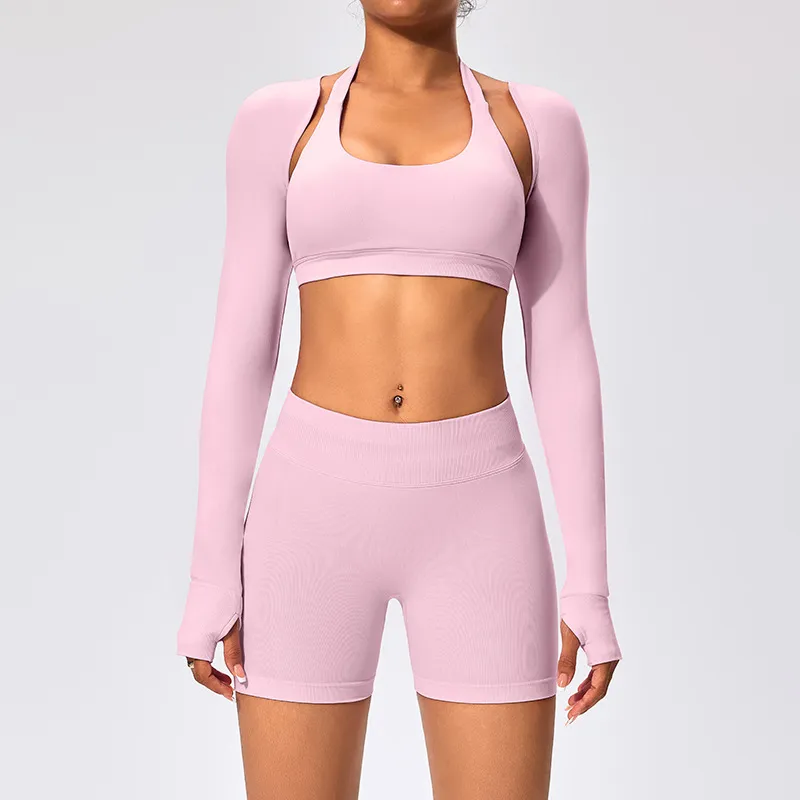 SPARK Women's Thin Smock with Open Back Fitness Cropped Top RX2376
