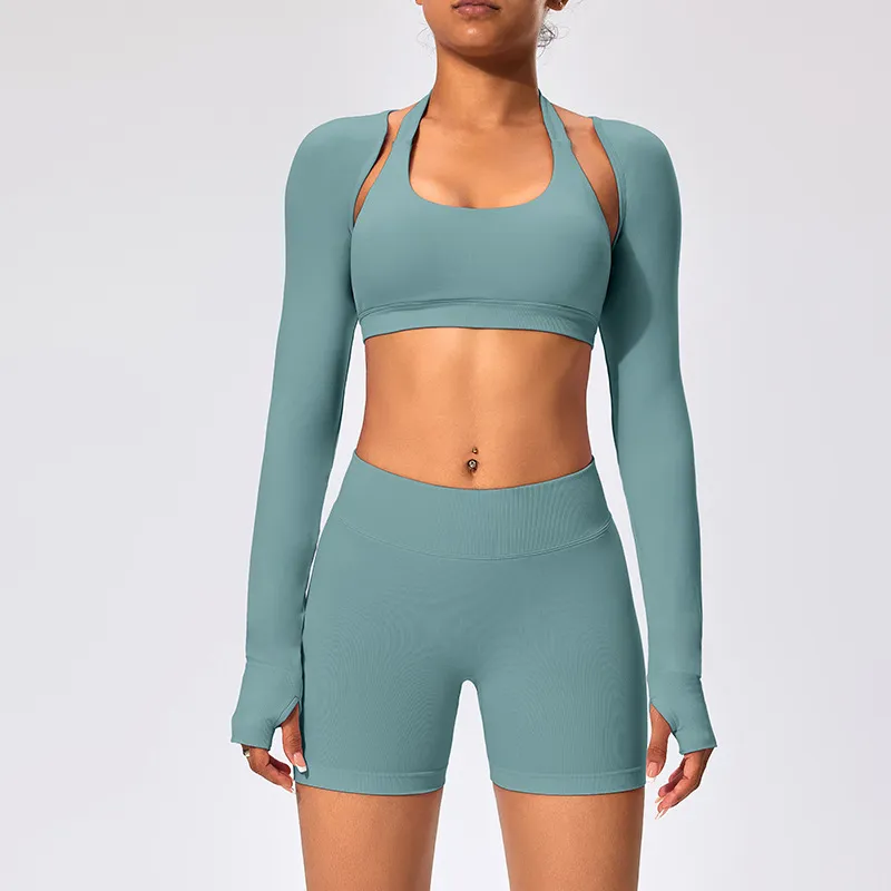SPARK Women's Thin Smock with Open Back Fitness Cropped Top RX2376