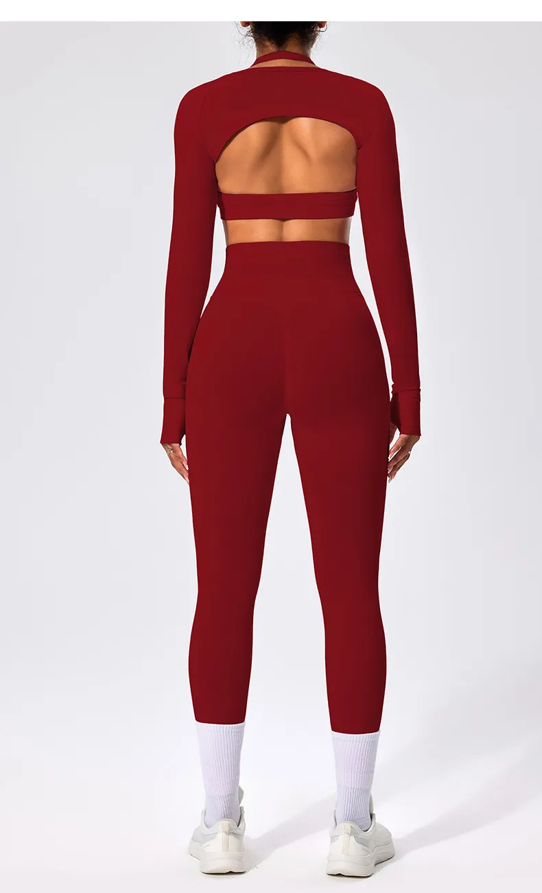 SPARK Women's Thin Smock with Open Back Fitness Cropped Top RX2376