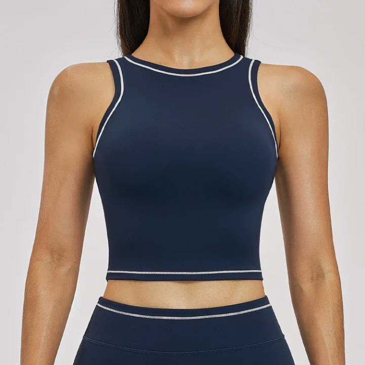 SPARK Women's Contrast Color Shockproof Yoga Vest ZC3562