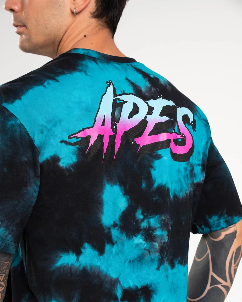T-shirt Oversize Apes Lab. Tie Dye Sky Blue