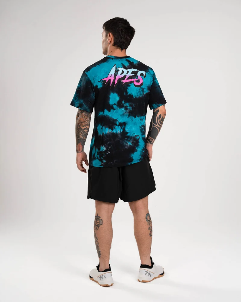 T-shirt Oversize Apes Lab. Tie Dye Sky Blue