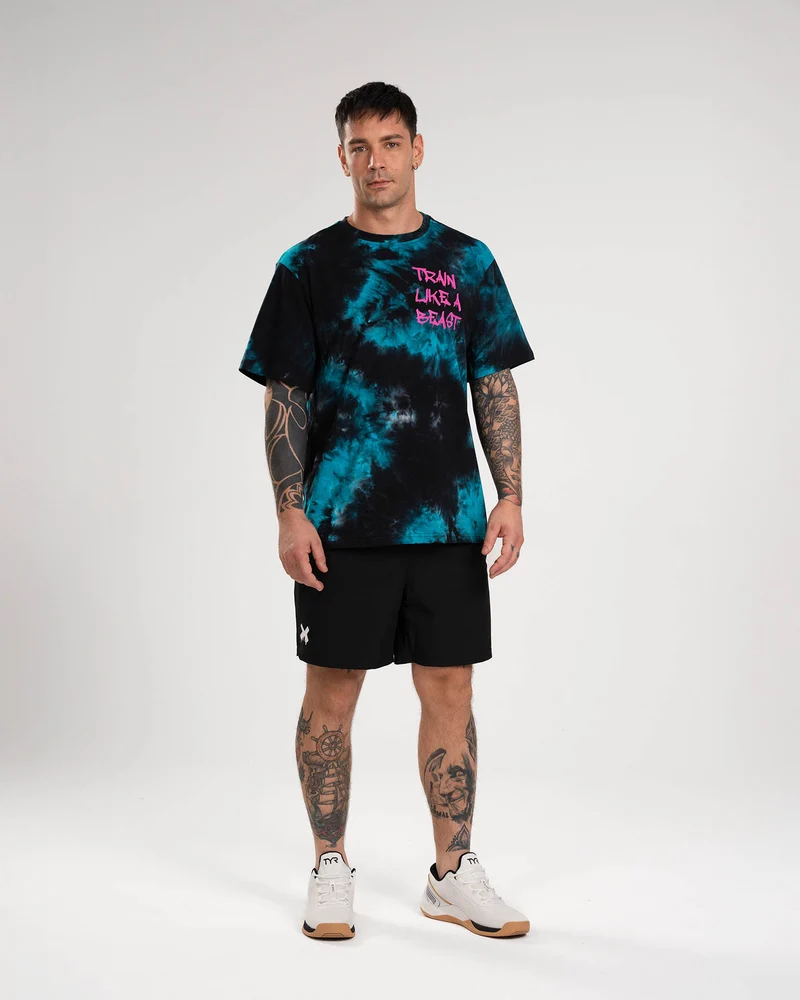 T-shirt Oversize Apes Lab. Tie Dye Sky Blue