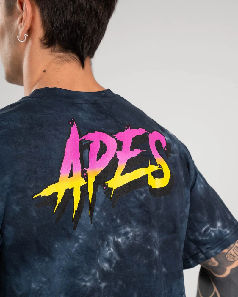 T-shirt Oversize Apes Lab. Tie Dye Black