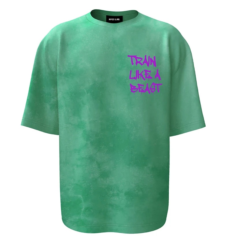 T-shirt Oversize Apes Lab. Tie Dye Acid Green