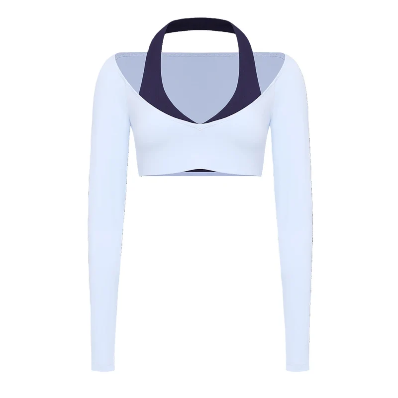 Spark Women's Halter Neck Crop Top Yoga Shirt FNK8816